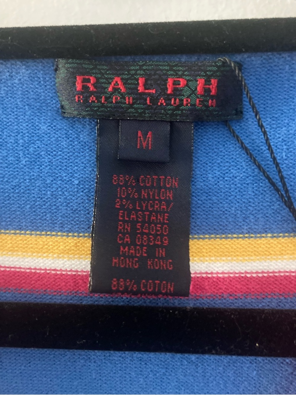 Vintage 90s Ralph Lauren Horizontal Stripe Knit Top - 3/4 Sleeve - Rare - Picture 15 of 16